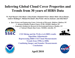 Inferring Global Cloud Cover Properties and