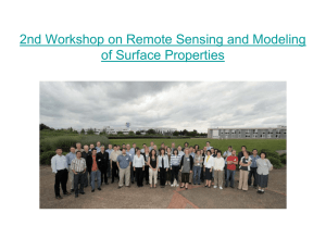 2nd Workshop on Remote Sensing and Modeling of Surface Properties