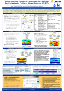 An Overview of the Operational Processing at the EUMETSAT