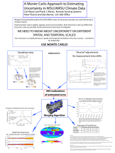 A Monte-Carlo Approach to Estimating Uncertainty in MSU/AMSU Climate Data