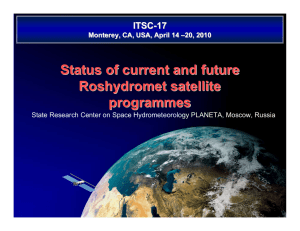 Status of current and future Roshydromet satellite programmes