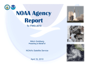 NOAA Agency Report To ITWG 2010 Mitch Goldberg