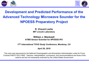 Development and Predicted Performance of the NPOESS Preparatory Project