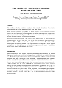 Experimentation with inter-channel error correlations with AIRS and IASI at ECMWF