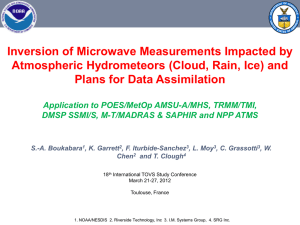 Inversion of Microwave Measurements Impacted by Plans for Data Assimilation