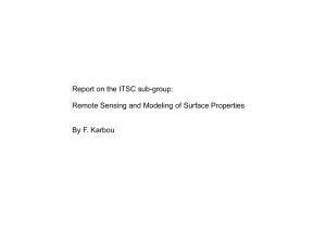 Report on the ITSC sub-group: By F. Karbou