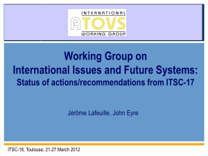 Working Group on International Issues and Future Systems: