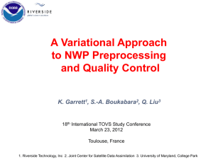 A Variational Approach to NWP Preprocessing and Quality Control