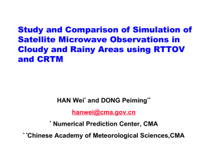 Study and Comparison of Simulation of Satellite Microwave Observations in
