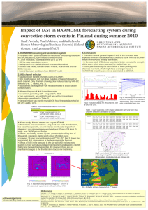 Impact of IASI in HARMONIE forecasting system during convective storm events in Finland during summer 2010