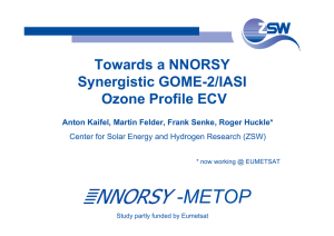 -METOP Towards a NNORSY Synergistic GOME-2/IASI Ozone Profile ECV