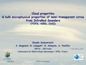 Cloud properties &amp; bulk microphysical properties of semi-transparent cirrus from InfraRed Sounders