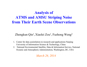 Analysis of ATMS and AMSU Striping Noise from Their Earth Scene Observations