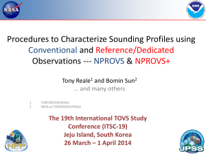 Procedures to Characterize Sounding Profiles using and  Observations ---