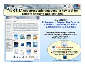 The GEISA spectroscopic database: a key tool for remote sensing applications