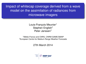 Impact of whitecap coverage derived from a wave microwave imagers