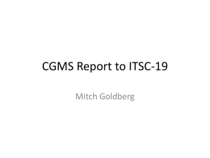 CGMS Report to ITSC-19 Mitch Goldberg