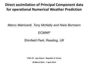 Direct assimilation of Principal Component data for operational Numerical Weather Prediction