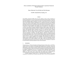 Direct assimilation of Principal Component data for operational Numerical Weather Prediction