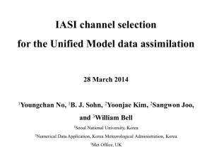 IASI channel selection for the Unified Model data assimilation 28 March 2014