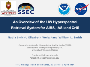 An Overview of  the UW Hyperspectral Nadia  Smith