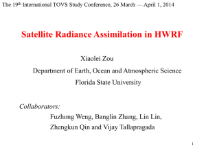 Satellite Radiance Assimilation in HWRF