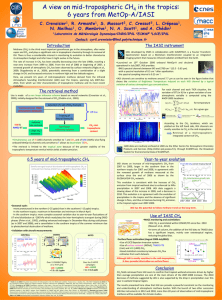 A view on mid-tropospheric CH in the tropics: 6 years from MetOp-A/IASI