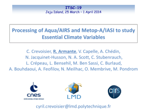 Processing of Aqua/AIRS and Metop-A/IASI to study Essential Climate Variables