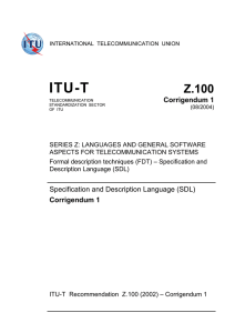 ITU-T Z.100 Corrigendum 1