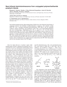 Near-infrared electroluminescence from conjugated polymer lanthanide porphyrin blends Õ