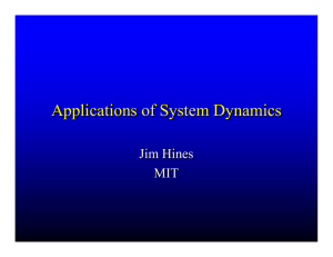 Applications of System Dynamics Jim Hines MIT
