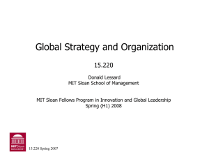 Global Strategy and Organization 15.220