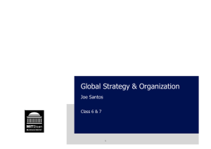 Global Strategy &amp; Organization Joe Santos Class 6 &amp; 7 1