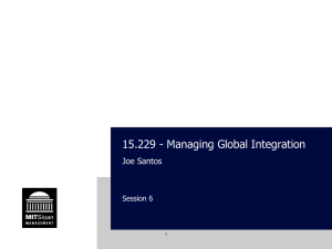 15.229 - Managing Global Integration  Joe Santos Session 6