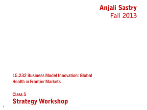 Anjali Sastry Fall 2013 Strategy Workshop