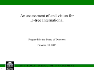 An assessment of and vision for D-tree International