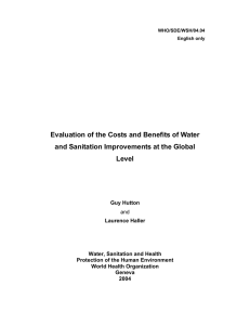 Evaluation of the Costs and Benefits of Water Level