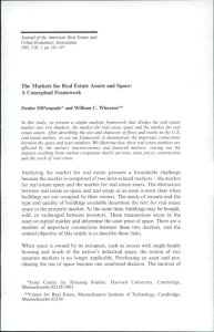 The Markets for Real Estate Assets and Space: A Conceptual Framework