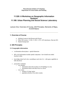 11.520: A Workshop on Geographic Information Systems