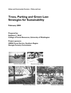Trees, Parking and Green Law: Strategies for Sustainability February 2004