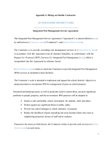 Appendix 4: Hiring an Outside Contractor Integrated Pest Management Service Agreement  _________________________________________