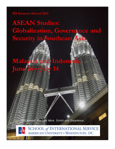 ASEAN Studies: Globalization, Governance and Security in Southeast Asia