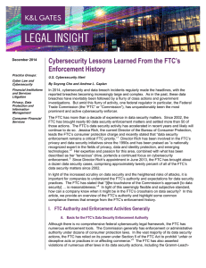 Cybersecurity Lessons Learned From the FTC’s Enforcement History