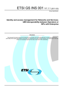 ETSI GS INS 001  V1.1.1