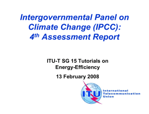 Intergovernmental Panel on Climate Change (IPCC): 4 Assessment Report