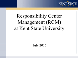 Responsibility Center Management (RCM) at Kent State University