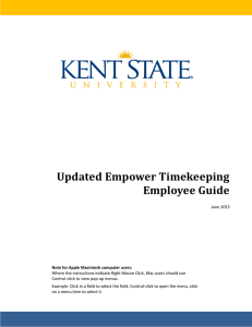 Updated Empower Timekeeping Employee Guide