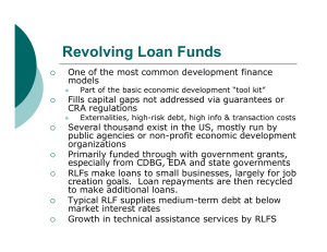 Revolving Loan Funds