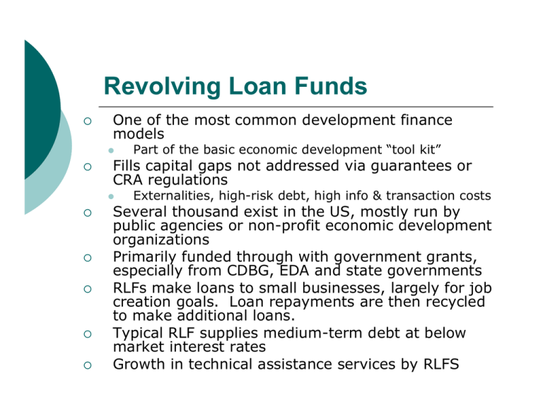 Revolving Loan Funds