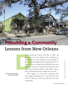 D Rebuilding a Community Lessons from New Orleans